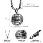 Charming Textured Sphere Pendant Chain