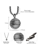 Charming Textured Sphere Pendant Chain
