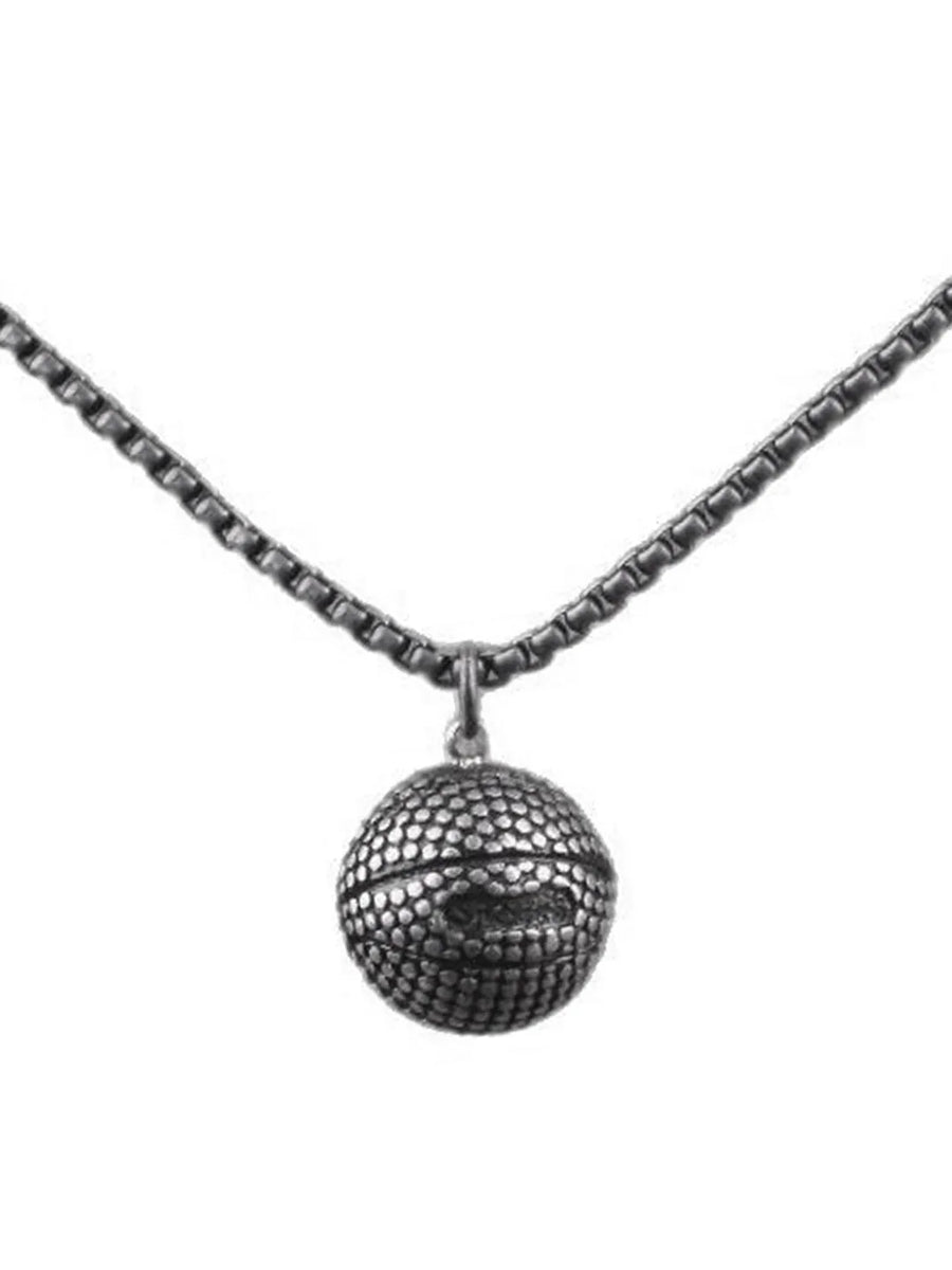 Charming Textured Sphere Pendant Chain