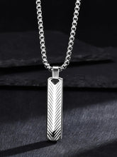 Chevron Cylinder Pattern Pendant Chain