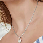 Infinity Pearl Charm Pendant Chain