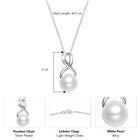 Infinity Pearl Charm Pendant Chain