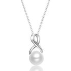 Infinity Pearl Charm Pendant Chain