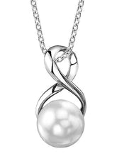 Infinity Pearl Charm Pendant Chain