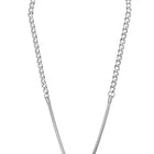 Peora Rainbow Stripe Charm Silver Necklace
