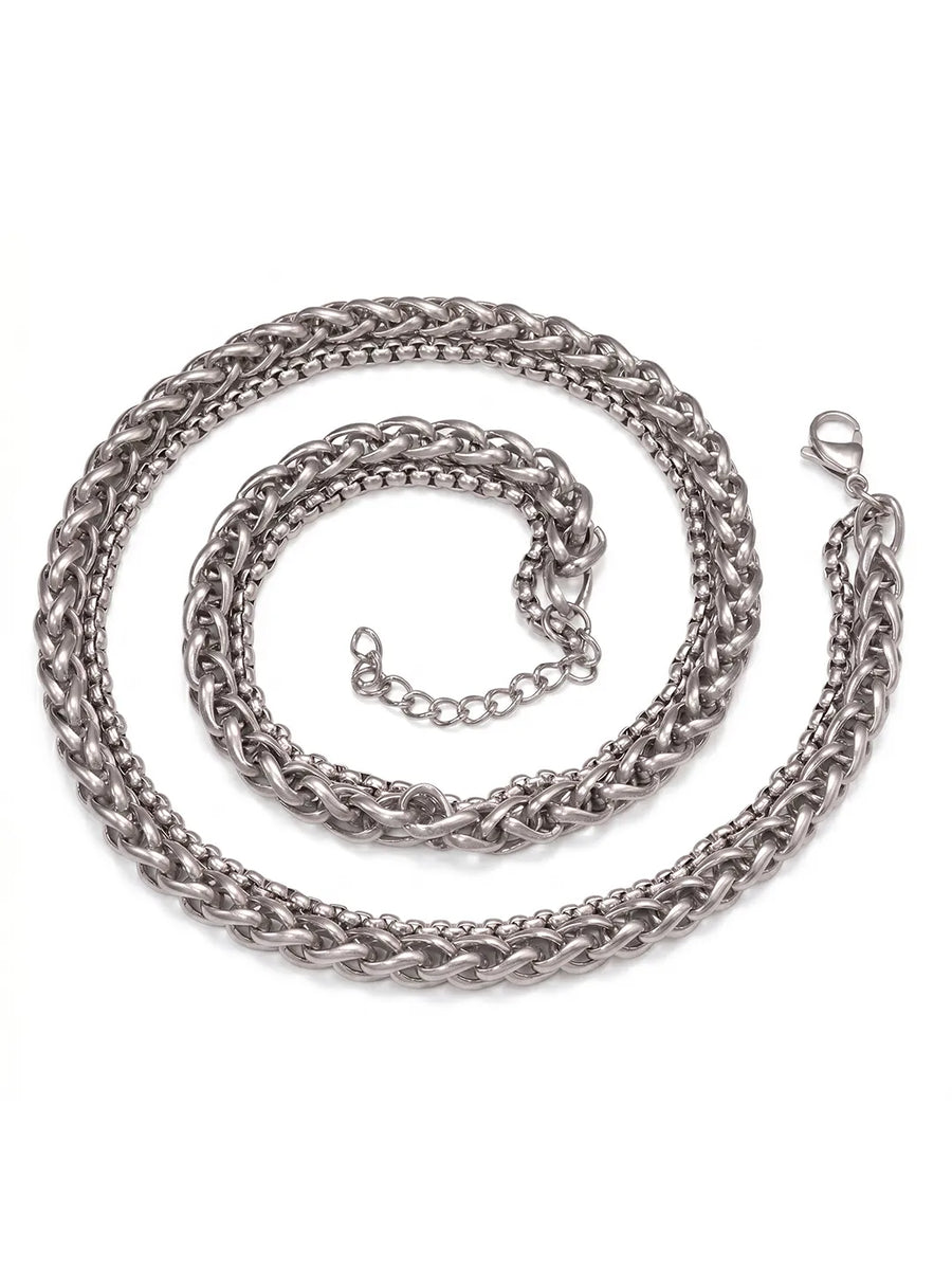 Peora Men's Cuban Chain Necklace - Silver