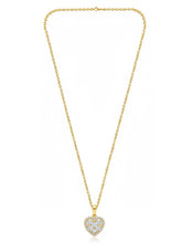 Classic Gold Heart Sparkle Pendant Necklace