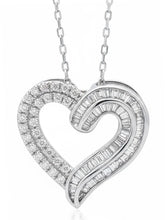 Peora Together Always Heart CZ Silver Necklace