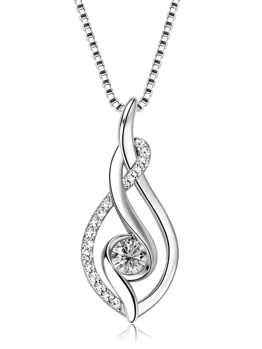 Silver Infinity Sparkle Pendant Necklace