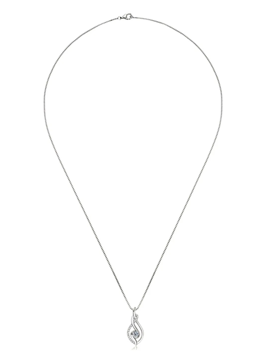 Silver Infinity Sparkle Pendant Necklace