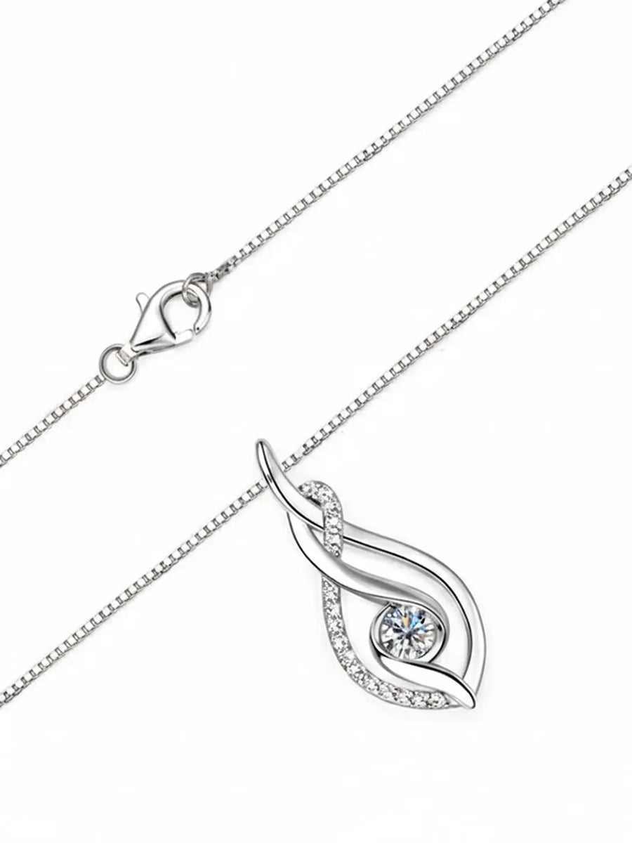 Silver Infinity Sparkle Pendant Necklace