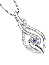 Silver Infinity Sparkle Pendant Necklace