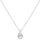 Peora Floating Teardrop Crystal Pendant Necklace