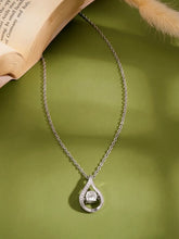 Peora Floating Teardrop Crystal Pendant Necklace