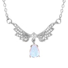 Rhodium Plated CZ Crystal Necklace