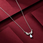 Rhodium Plated CZ Crystal Necklace