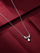 Rhodium Plated CZ Crystal Necklace