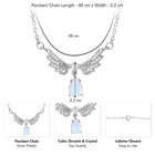 Rhodium Plated CZ Crystal Necklace