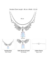 Rhodium Plated CZ Crystal Necklace