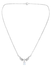 Rhodium Plated CZ Crystal Necklace