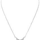 Rhodium Plated CZ Crystal Necklace