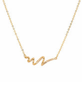 Peora Minimal Infinity Wave Necklace - Gold