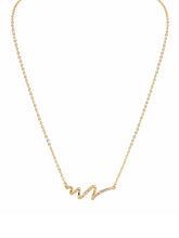 Peora Minimal Infinity Wave Necklace - Gold
