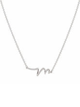Peora Minimal Infinity Wave Necklace - Silver