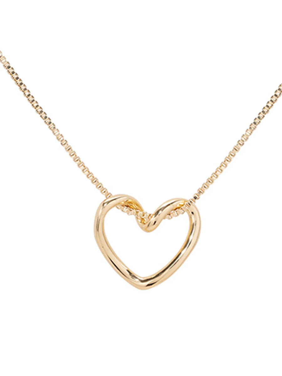 Peora Heart Pendant Chain  - Gold