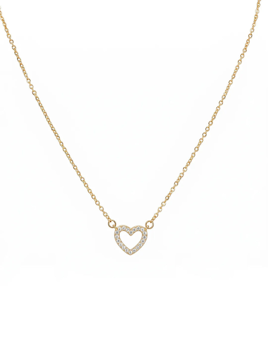 Peora Delicate Heart Chain - Gold