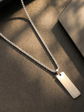 Peora Sleek Bar Pendant Necklace - Silver