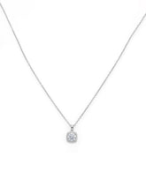 Peora Crystal Cluster Pendant Necklace - Silver