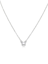 Peora Ivory Pearl Necklace - Silver