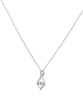 Peora Infinity Teardrop Crystal Necklace - Silver