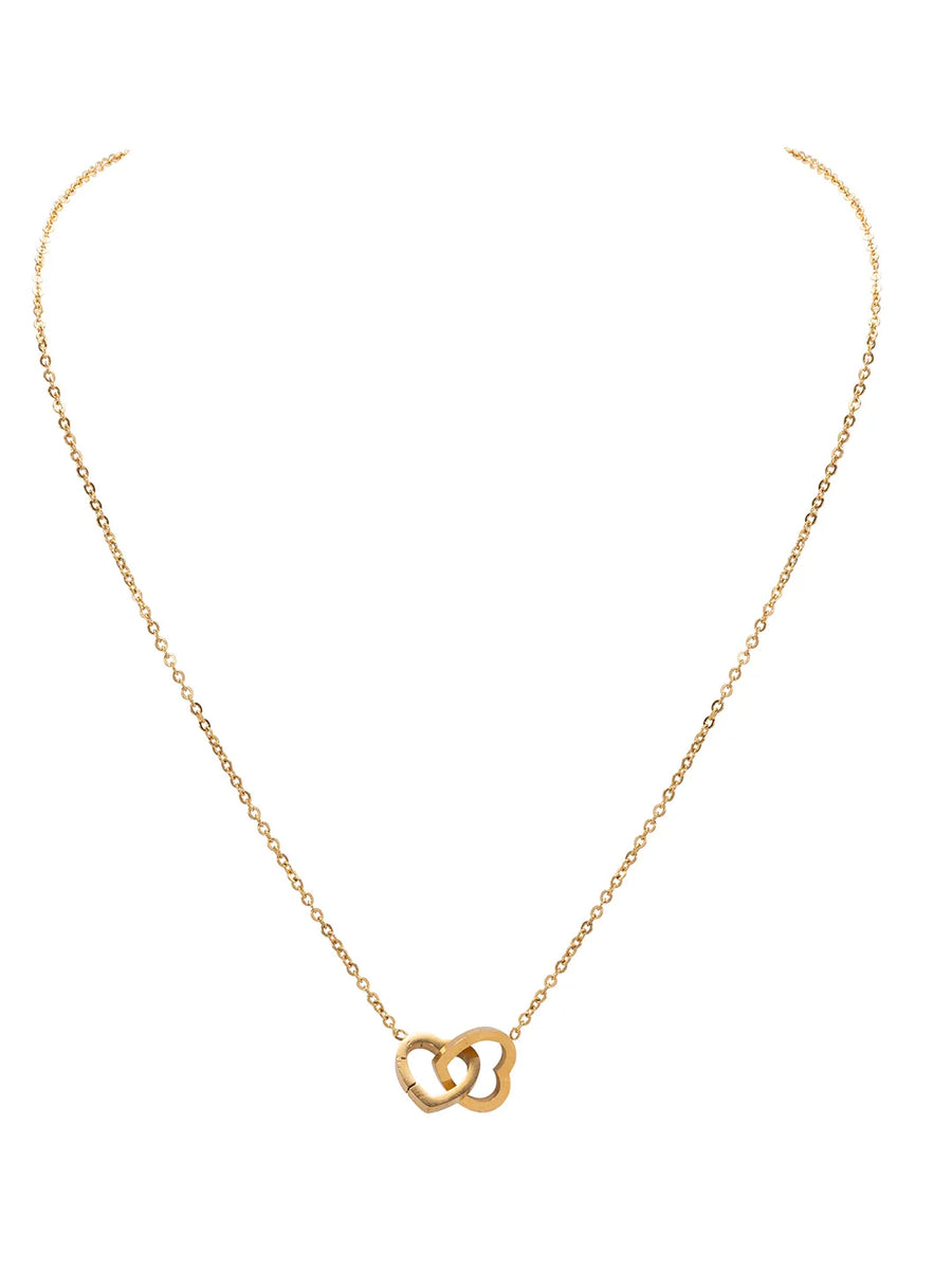 Peora Entwined Infinite Heart Necklace - Gold