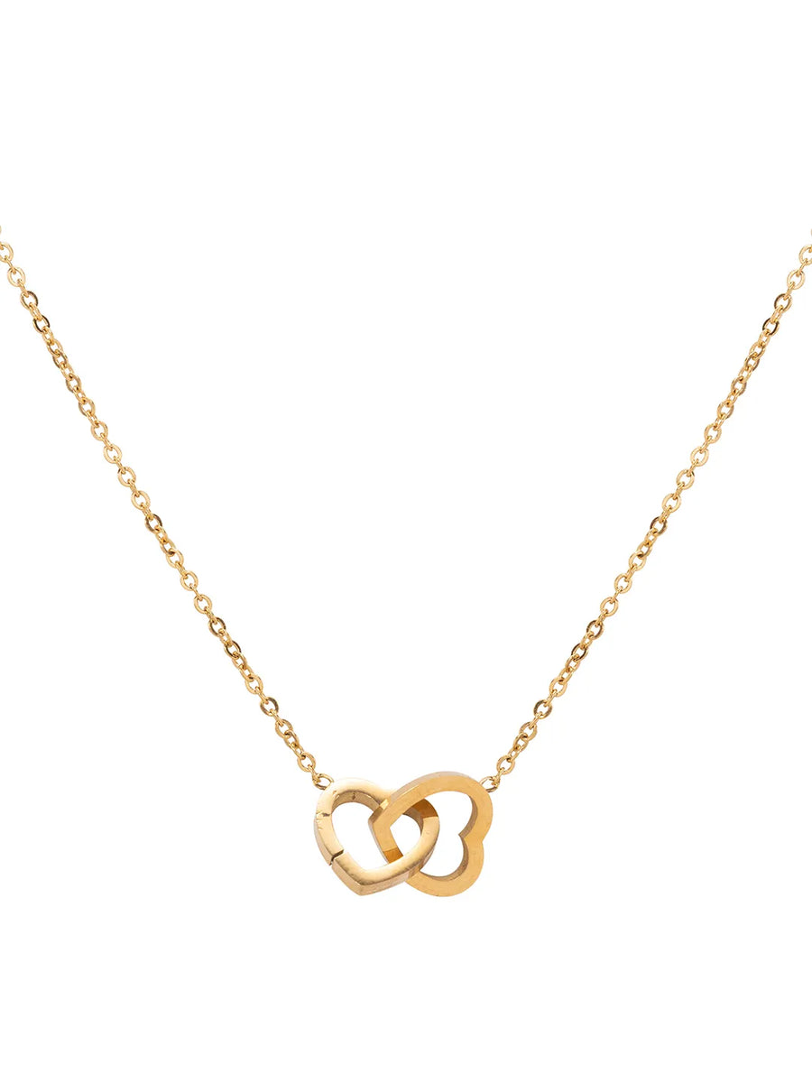Peora Entwined Infinite Heart Necklace - Gold