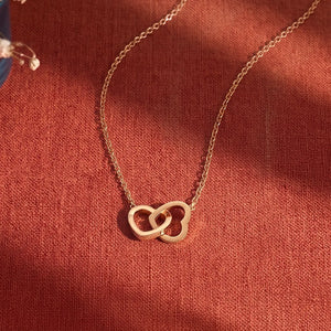 Peora Entwined Infinite Heart Necklace - Gold
