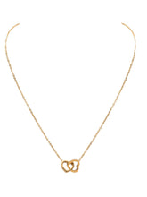 Peora Entwined Infinite Heart Necklace - Gold