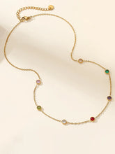 Peora Rainbow Minimal Chain Necklace