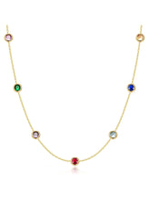 Peora Rainbow Minimal Chain Necklace