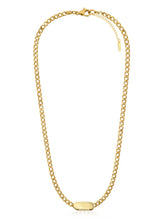 Peora Gold Cuban Link Chain Bar Necklace For Men