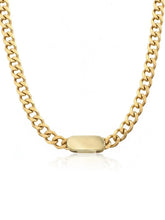 Peora Gold Cuban Link Chain Bar Necklace For Men