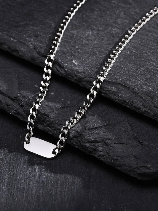 Chic Chain Necklace with Simple Pendant