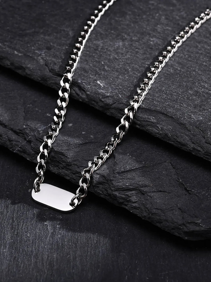 Chic Chain Necklace with Simple Pendant