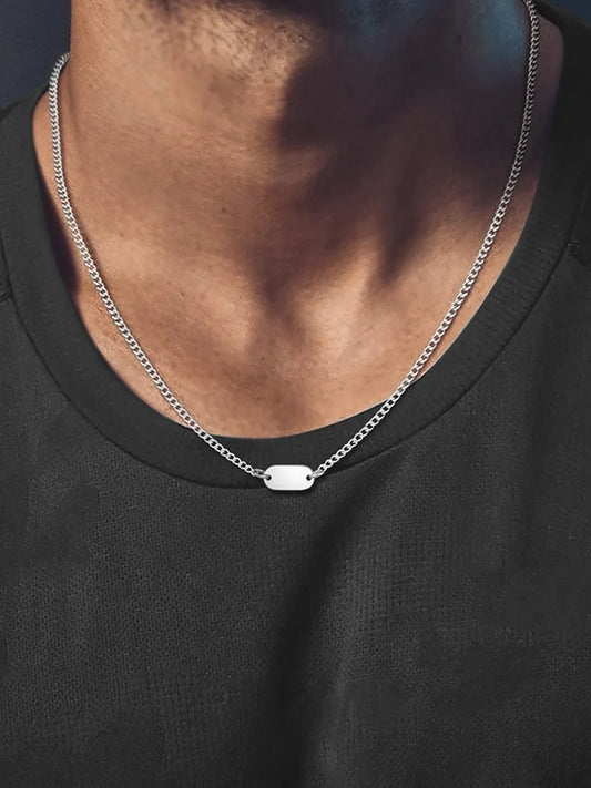 Chic Chain Necklace with Simple Pendant