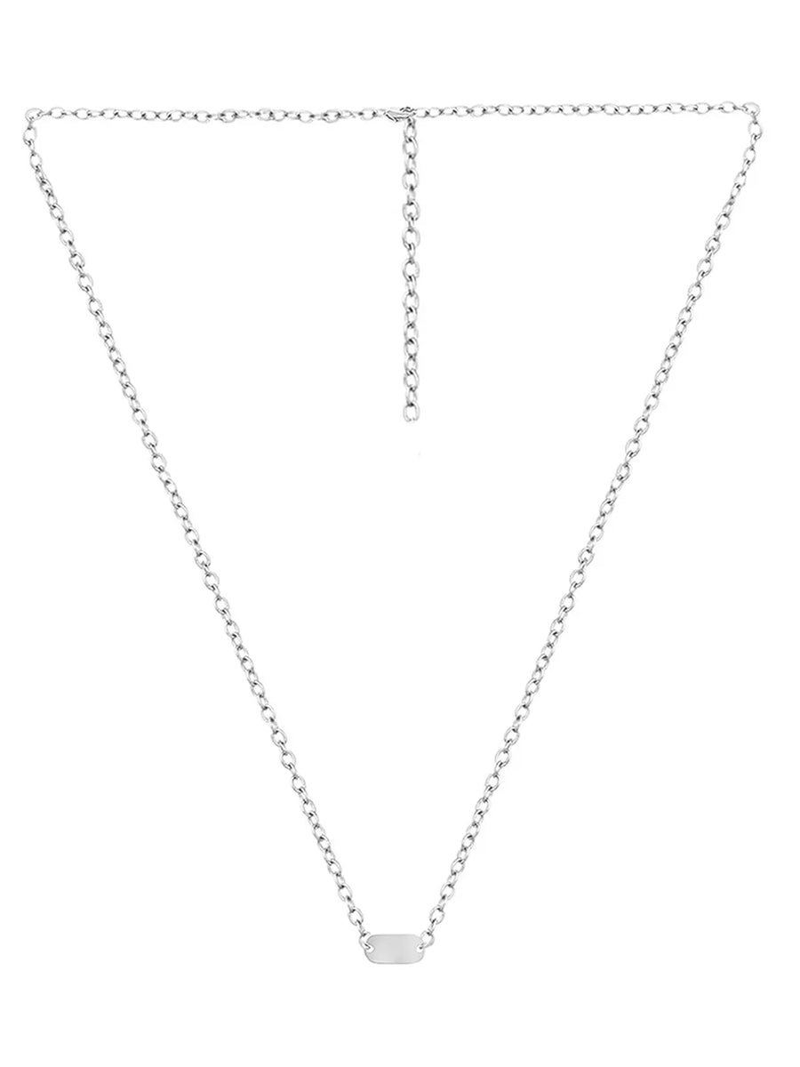 Chic Chain Necklace with Simple Pendant