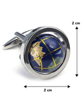 Earth Elegance Blue Formal Cuff Links