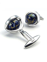 Earth Elegance Blue Formal Cuff Links