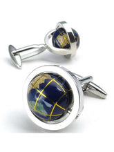 Earth Elegance Blue Formal Cuff Links