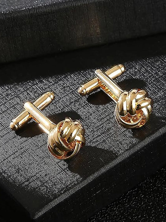 Distinctive Tied Knot Cufflinks - Gold